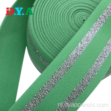 Nylon Glitter Silver Lurex Elastic Webbing voor jurken